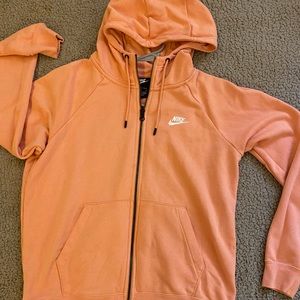 Salmon Nike zip sweater
